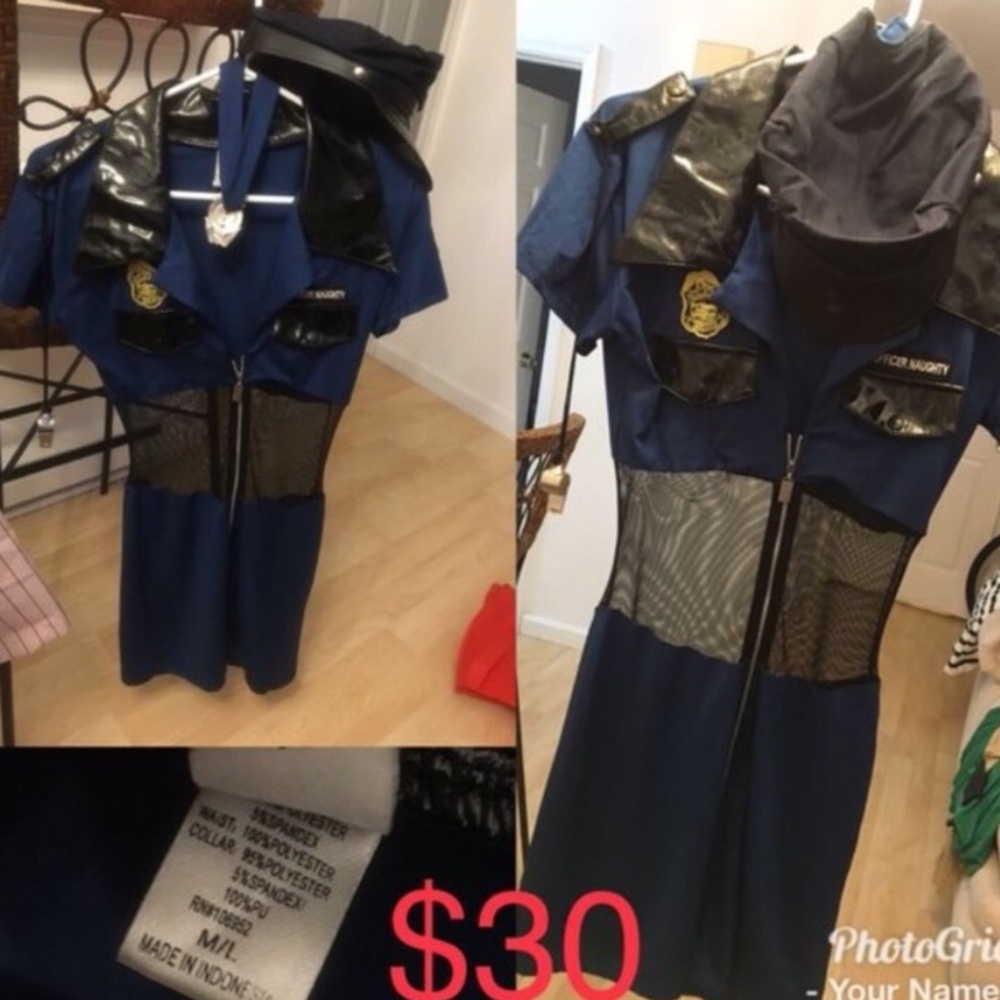 Officer naughty Halloween costume - never worn M/L